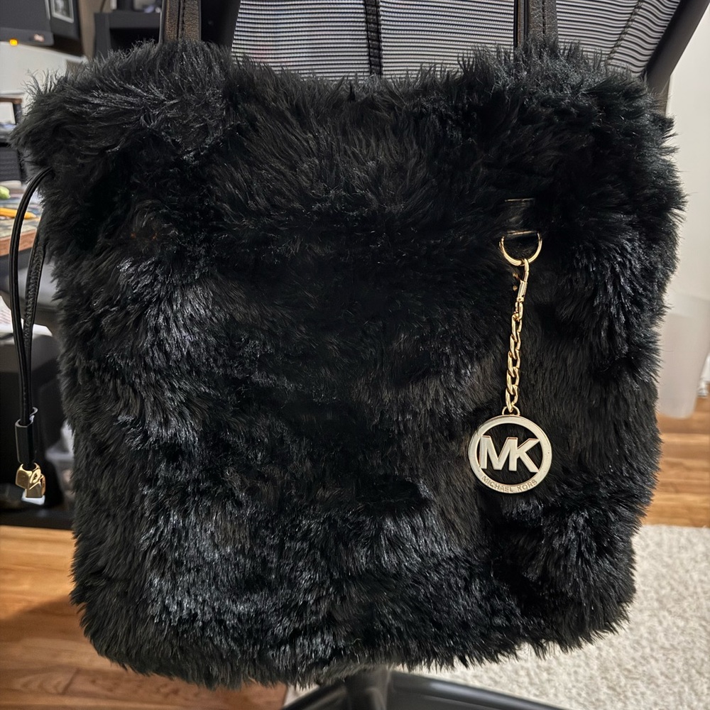 Michael Kors Black Textured Handbag